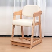 GEN儿童餐椅大宝宝吃饭椅家用实木学习椅可升降成长椅日式 原木风