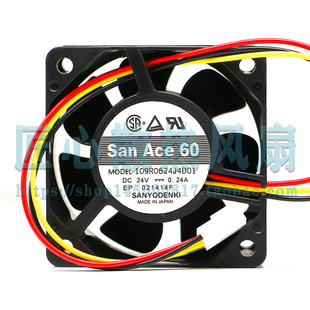 24V 6025 0.24A 6CM 变频器散热风扇 109R0624J4D01 厘米 三洋