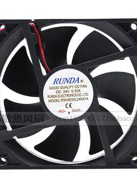 RUNDA RSH9225L24N41A 24V 0.32A 9.2CM 9225 电焊机散热风扇