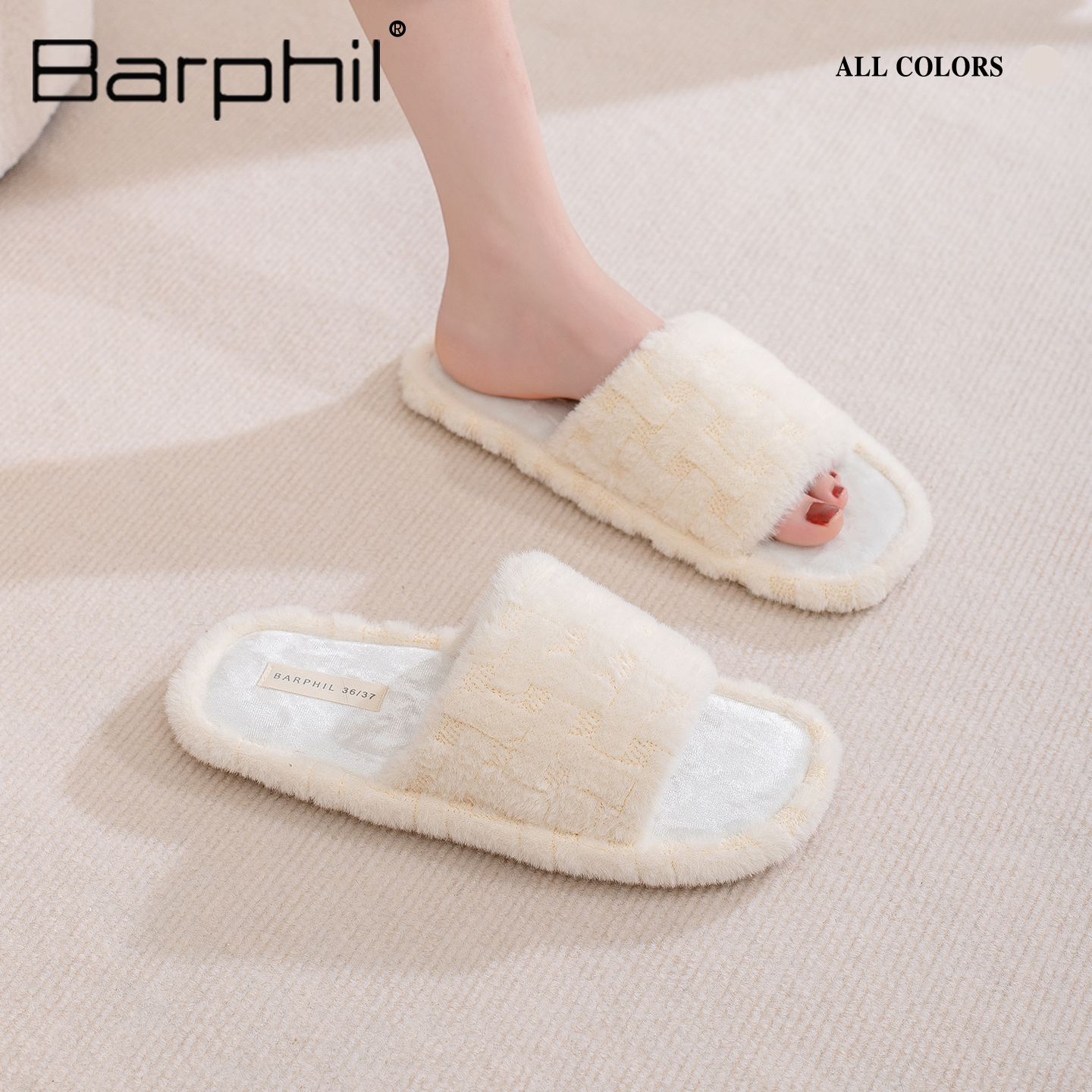 Barphil棉拖鞋女2025新款室内家居时尚防滑男士情侣棉拖软底家用