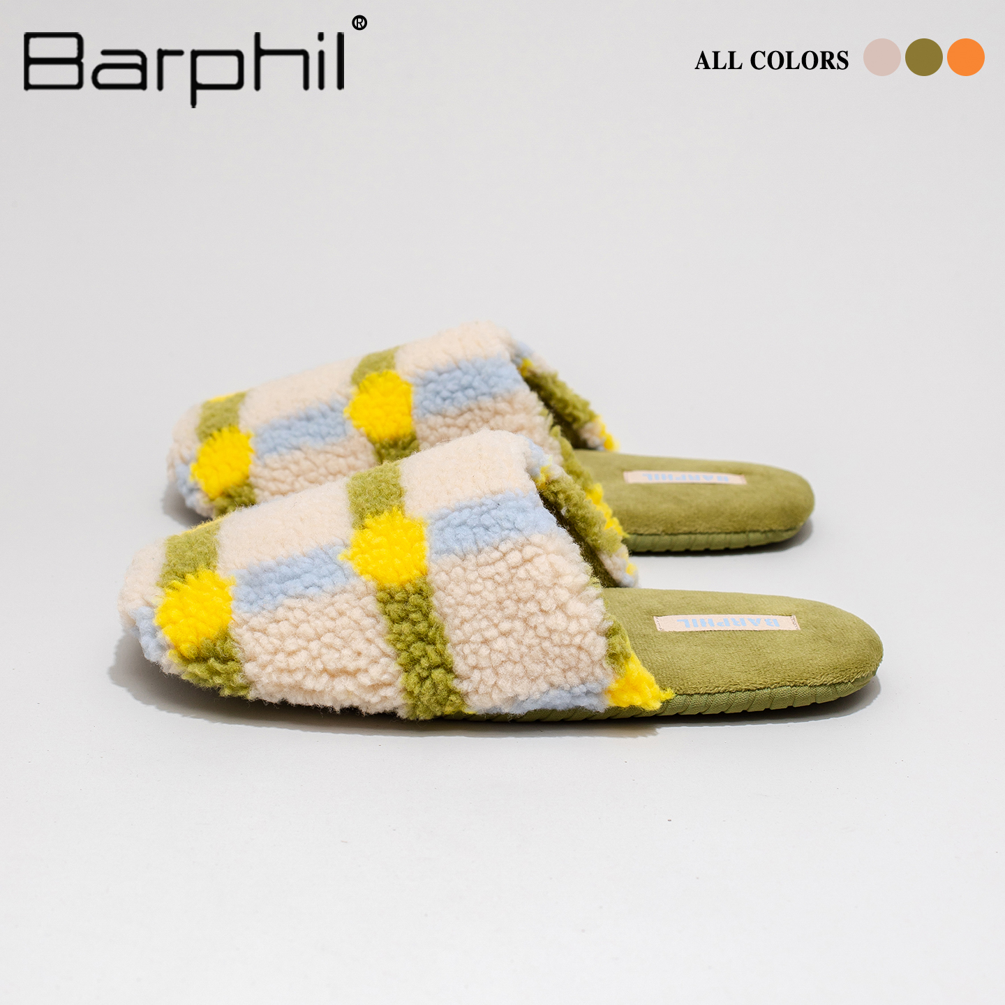 Barphil拖鞋女秋冬室内家居2025新款包头防滑软底静音保暖一字拖