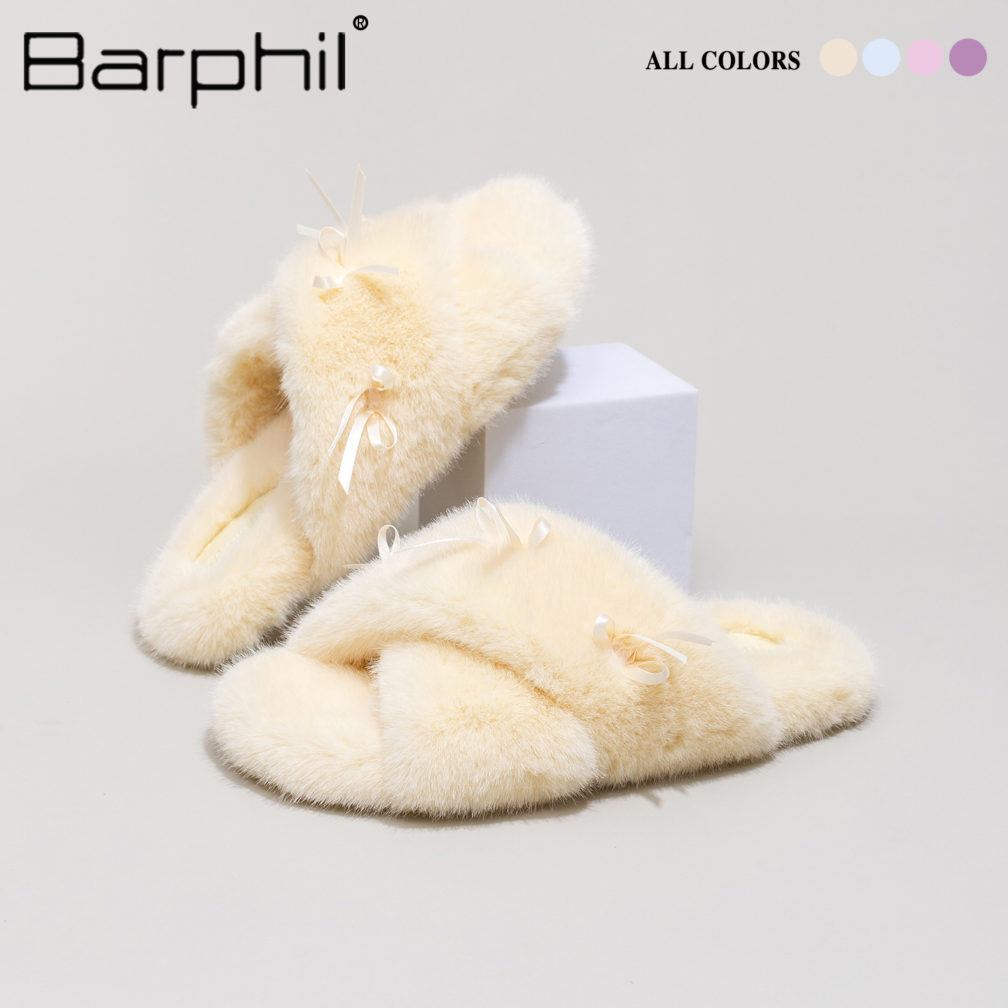 Barphil拖鞋女2025新款秋冬室内家居可爱软萌棉拖鞋百搭甜美毛绒