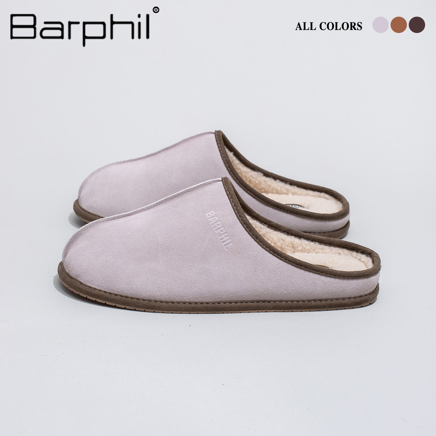Barphil拖鞋室内家居2025冬牛皮新款棉拖防滑保暖加厚男士牛反绒