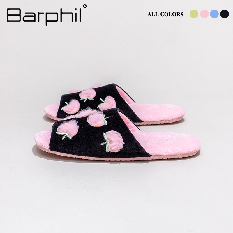 Barphil拖鞋女2025新款秋冬室内家居可爱毛绒静音轻便高级感甜美