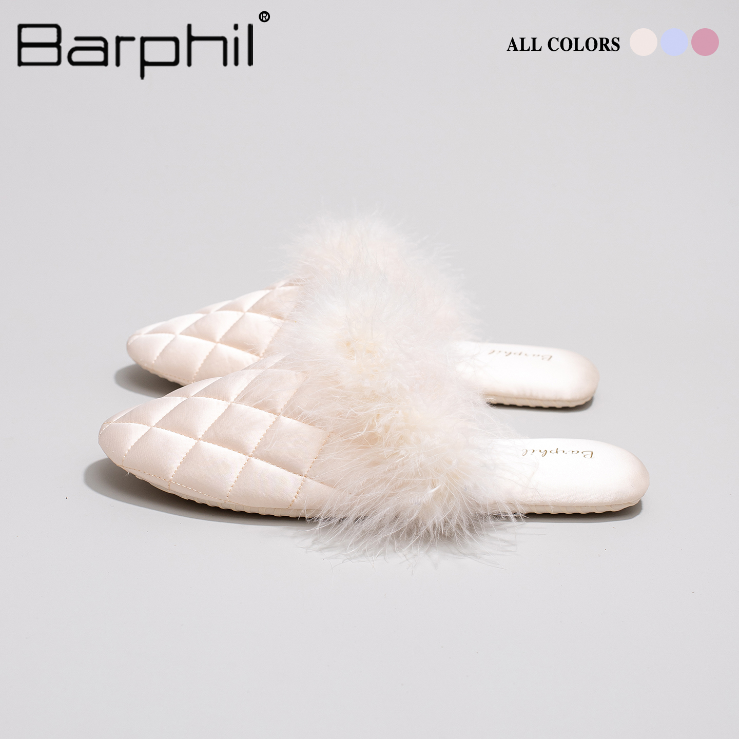 Barphil棉拖鞋女款室内家居2025秋冬新款包头毛绒保暖软底高级感
