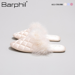 包头毛绒保暖软底高级感 室内家居2025秋冬新款 Barphil棉拖鞋 女款