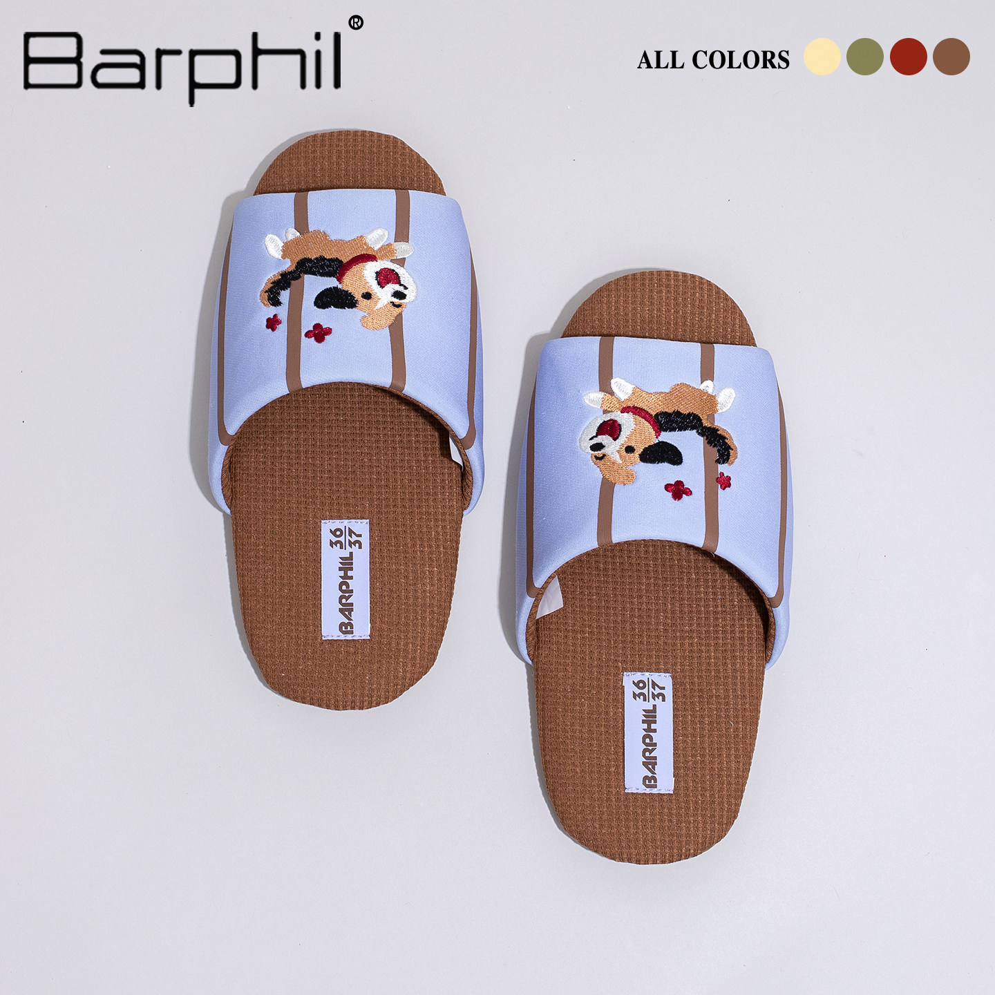 Barphil拖鞋女款2026新款春夏室内家居防滑卡通棉拖鞋舒适木地板
