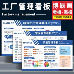 工厂管理看板车间仓库精益生产宣传栏6s品质量tpm安全文化墙贴纸