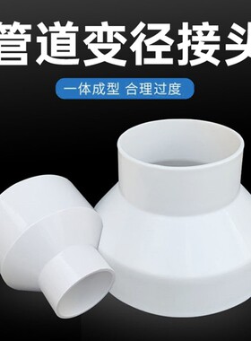 新风辅材配件PVC大小头75转接头250变160排风110变径异径变径圈