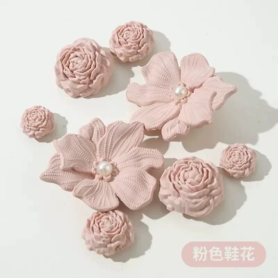 适配corss洞洞鞋配饰鞋花泡芙立体花束花朵高级感diy饰品鞋花鞋扣