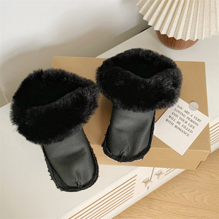 冬季长筒洞洞鞋棉套可装卸保暖内衬鞋套可清洗加厚洞洞鞋加绒内胆