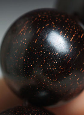 汉金宫顶及孤品104克老野料无死角爆满金星印度小叶紫檀手串2.5文