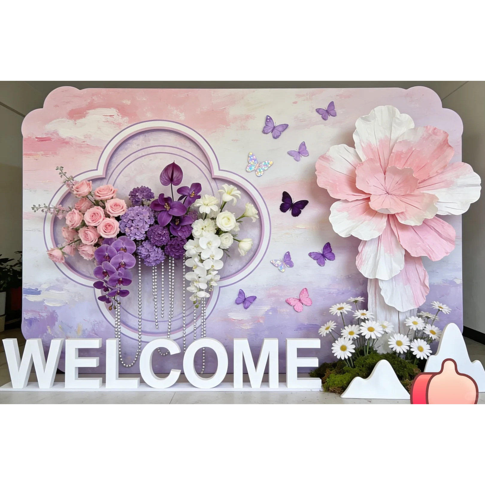 春天场景布置情人节氛围布置装饰花生日kt板氛围感订婚拍照道具