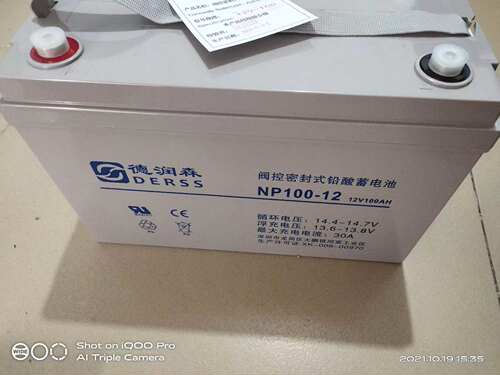 德润森蓄电池NP100-1212V100AH铅酸免维护蓄电池