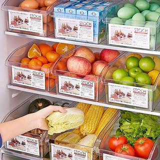冰箱收纳盒抽屉式无盖食品级透明保鲜盒厨房储物盒蔬菜鸡蛋整理盒