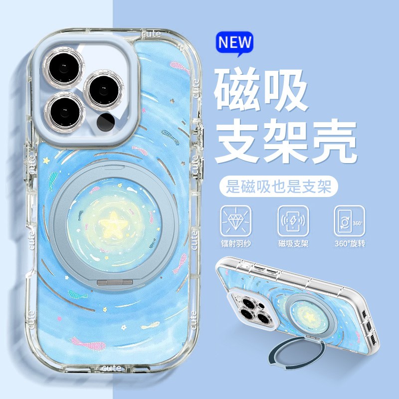 适用于气囊防摔镜子支架手机壳