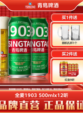 青岛啤酒1903系列全麦新品500ml*12听