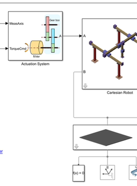 基于simulink/ Simscape创建系统级简化的参数化笛卡尔机器人模型