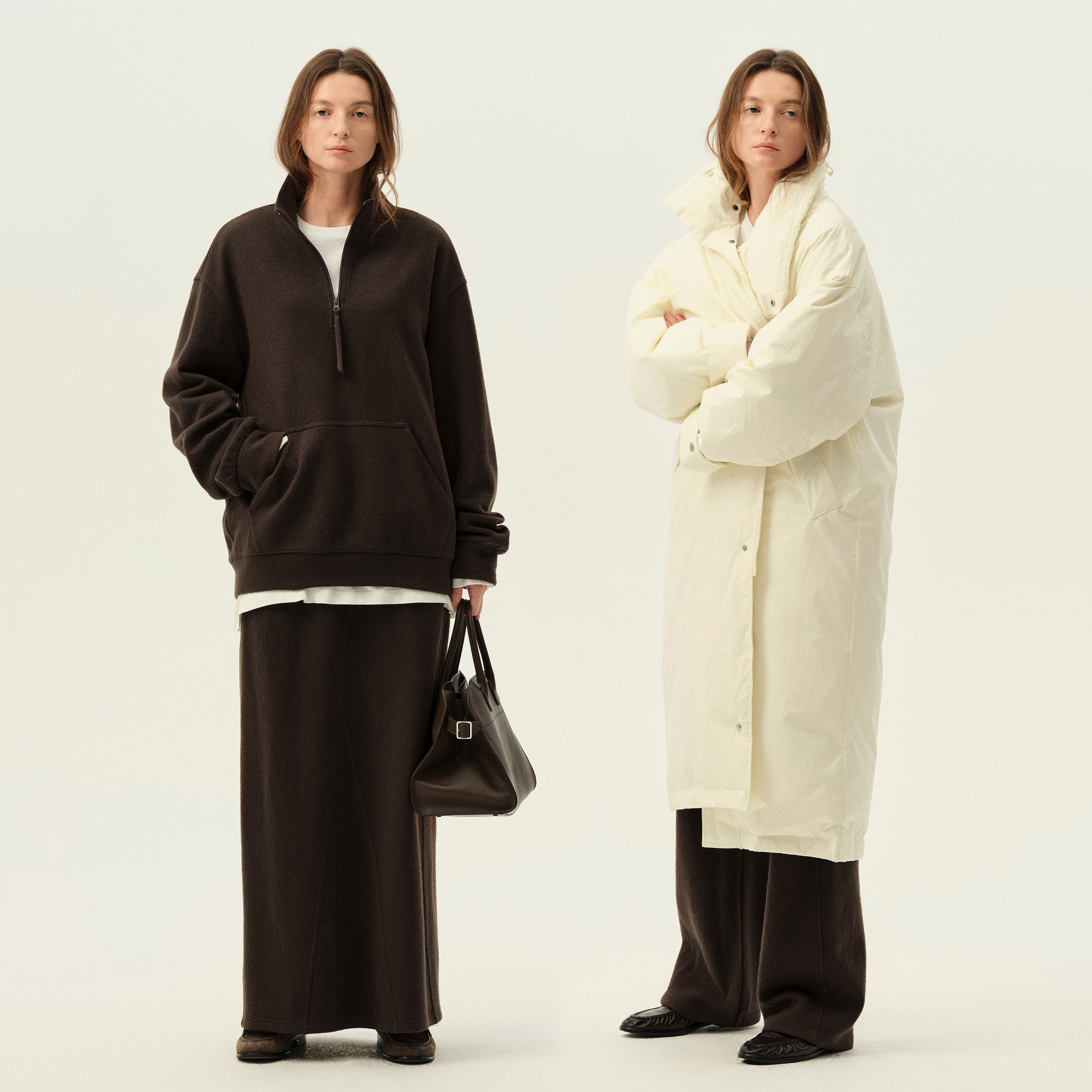 白弓2024冬季新款套装卫衣+半裙+松紧腰休闲裤52656/52657/50893