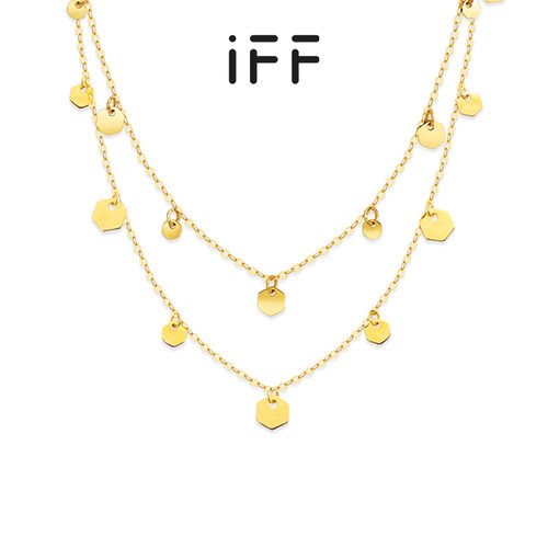 IFF18K金吊坠项链百搭锁骨链颈饰