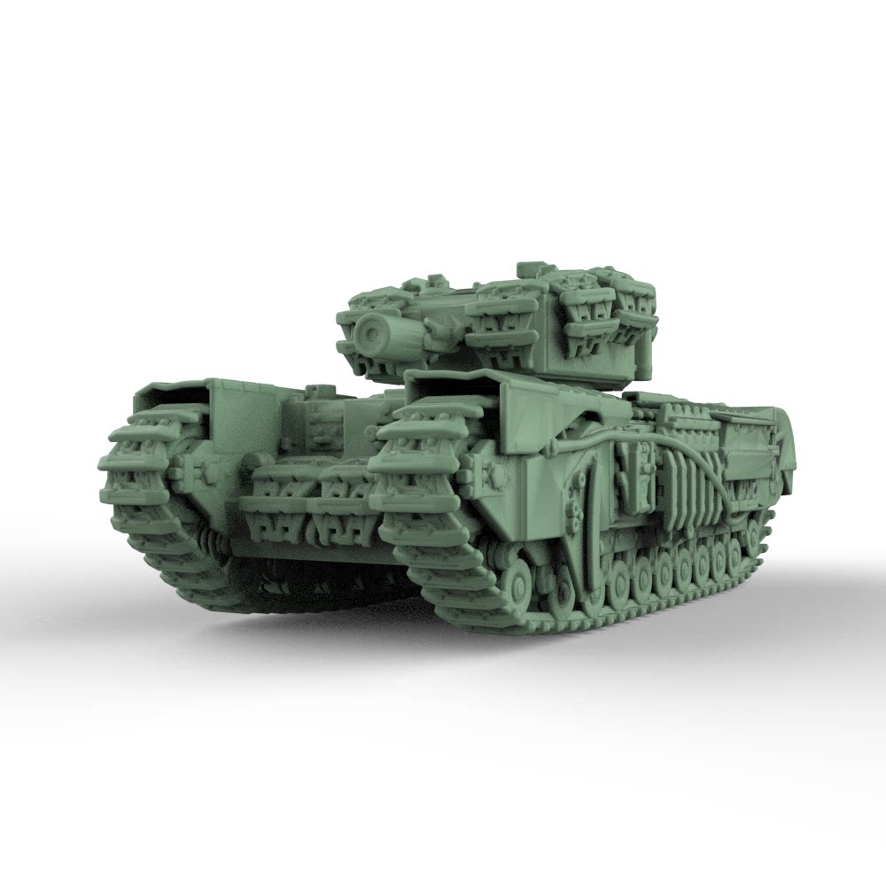 SS100905 1/100 军事模型 英国 丘吉尔AVRE工程兵装甲车 V2.0