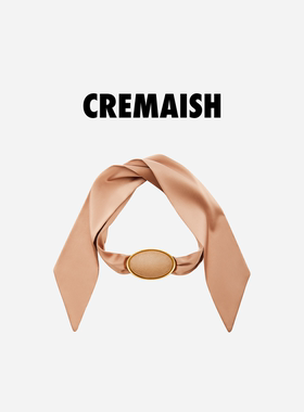 CREMAISH圆形贴皮丝巾项链