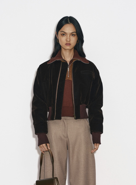 CREMAISH 收腰短夹克 高级感时尚百搭秋冬长袖夹克外套外套女