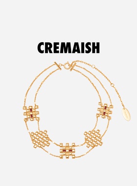 CREMAISH方菱形项链 铜镀18K金高级感气质百搭锁骨链女