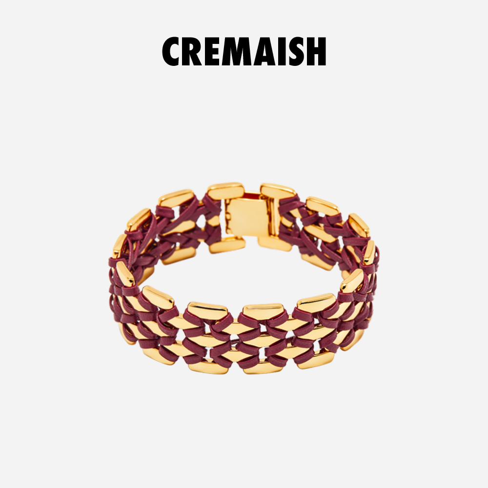 CREMAISH简约百搭皮编手链