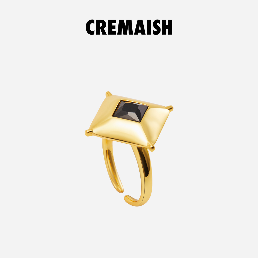 CREMAISH18k金锆石Louvre戒指