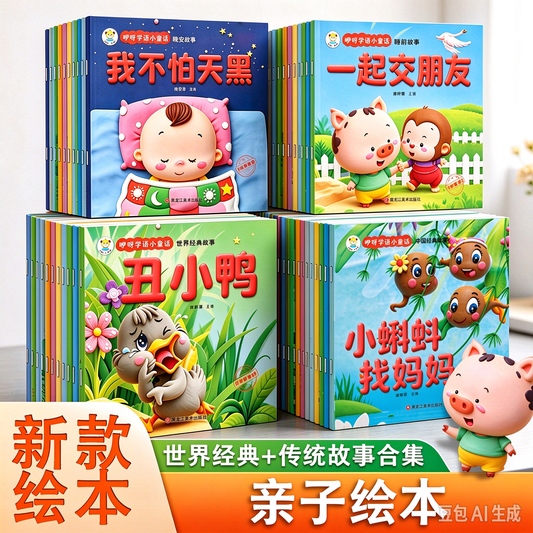 咿呀学语小童话0-6岁儿童3D立体经典睡前故事亲子绘本启蒙童书彩图注音睡前故事晚安故事中国经典故事世界经典故事幼儿园小中大版