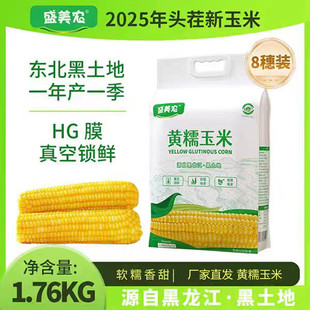 盛美农玉米2025头茬新玉米黄金玉米段黄糯香甜黑土地真空包装蒸煮