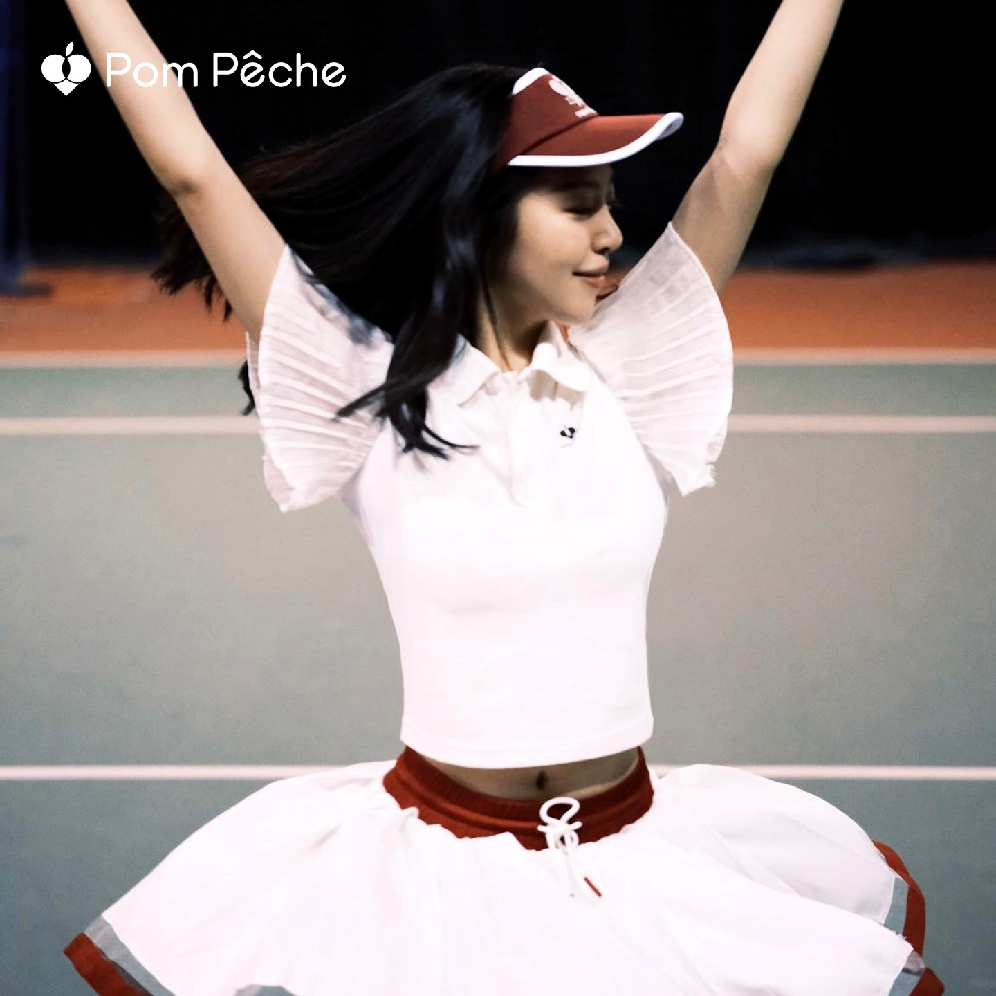 小飞袖polo上衣女运动短袖T恤遮肉凉感速干羽毛球网球服PomPeche,运动服/休闲服装,运动POLO衫,淘宝优惠券,粉丝福利购,淘宝优惠卷