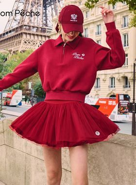 蓬蓬纱网球裙女含安全裤网纱运动短裙瑜伽羽毛球跑步半裙PomPeche