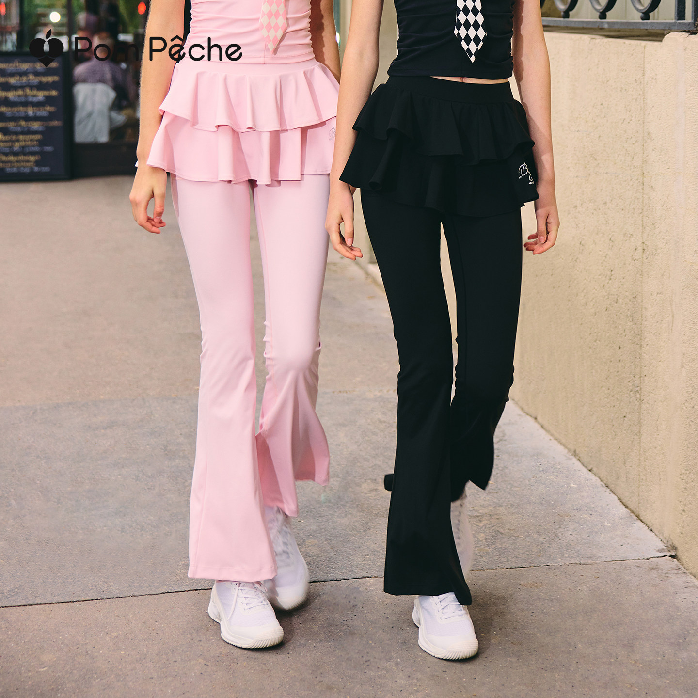 PomPeche彭派奇休闲裤女装高腰垂感喇叭26春季瑜伽运动跑步长裤子,女装/女士精品,休闲裤,淘宝优惠券,粉丝福利购,淘宝优惠卷