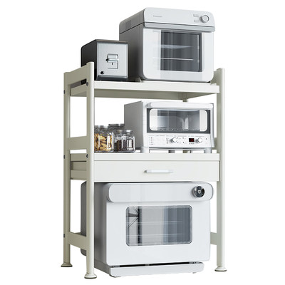 厨房微波炉用架台面抽屉置物T10抽屉架多能多层箱架子功家电烤饭