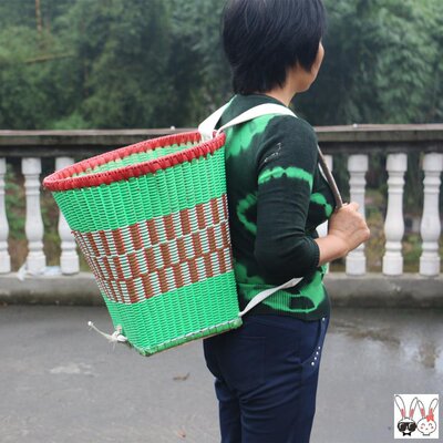 速发Japanese purchase back baskets bamboo P woven agricultur