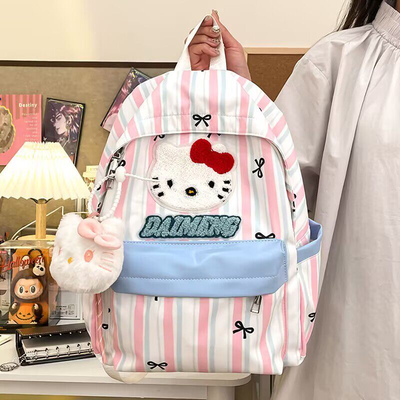kitty猫双肩包高颜值ins可爱卡通夏季出游小背包森系小清新心女生
