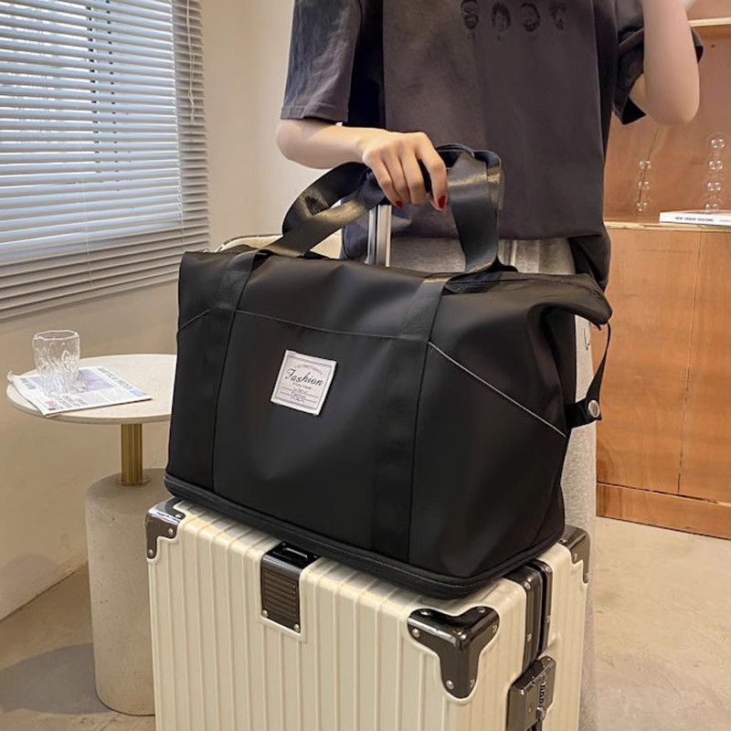 日本旅行包女可套放拉杆箱上的大容量附加配包旅游收纳手提行李袋