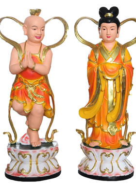 树脂玻璃钢招财童子童男童女