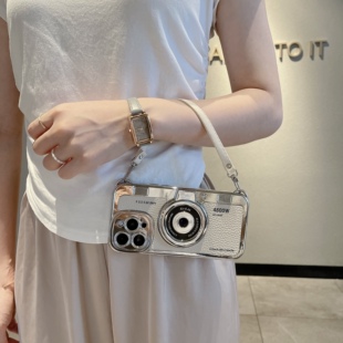 手绳腕带15适用16苹果14Pro手机壳斜挎iPhone13promax可背带挂绳保护套11新款 全包挂链plus防摔12por女潮立体