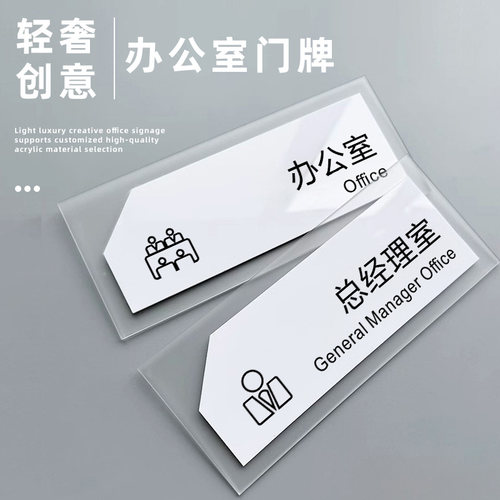 亚克力轻奢创意办公室科室门牌