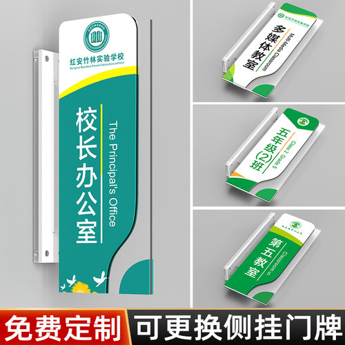 亚克力侧挂可更换教室办公室门牌