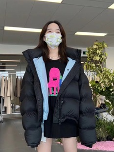 洋气高级感超好看短款 时尚 小个子面包服 2025新款 黑色羽绒服女冬季