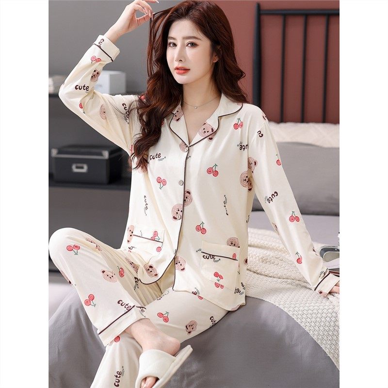 100%纯棉女士睡衣女长袖长裤春秋冬季夏天薄款开衫翻领家居服套装,女士内衣/男士内衣/家居服,睡衣/家居服套装,淘宝优惠券,粉丝福利购,淘宝优惠卷
