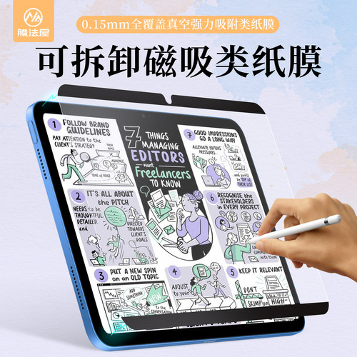 膜法屋适用ipad磁吸类纸膜