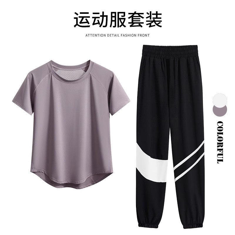 德国速干运动服女套装多巴胺宽松显瘦瑜伽服户外马拉松跑步训练服