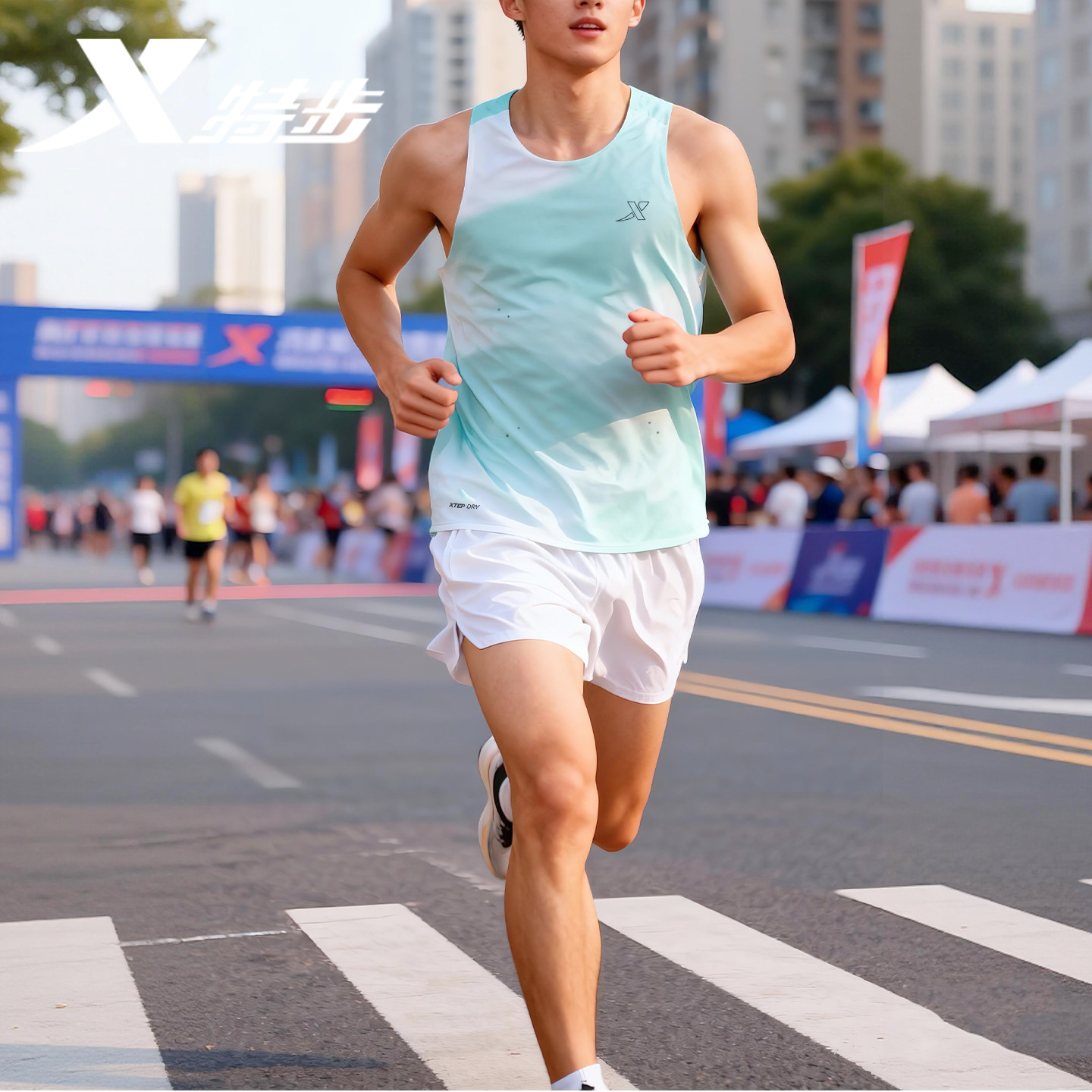 特步背心男款专业跑步2026新款竞速马拉松无袖t恤速干抗菌运动服,运动服/休闲服装,跑步T恤,淘宝优惠券,粉丝福利购,淘宝优惠卷