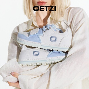 OETZI冰人奥兹春季平底休闲板鞋男士百搭丑萌鞋帆布女鞋憨憨鞋