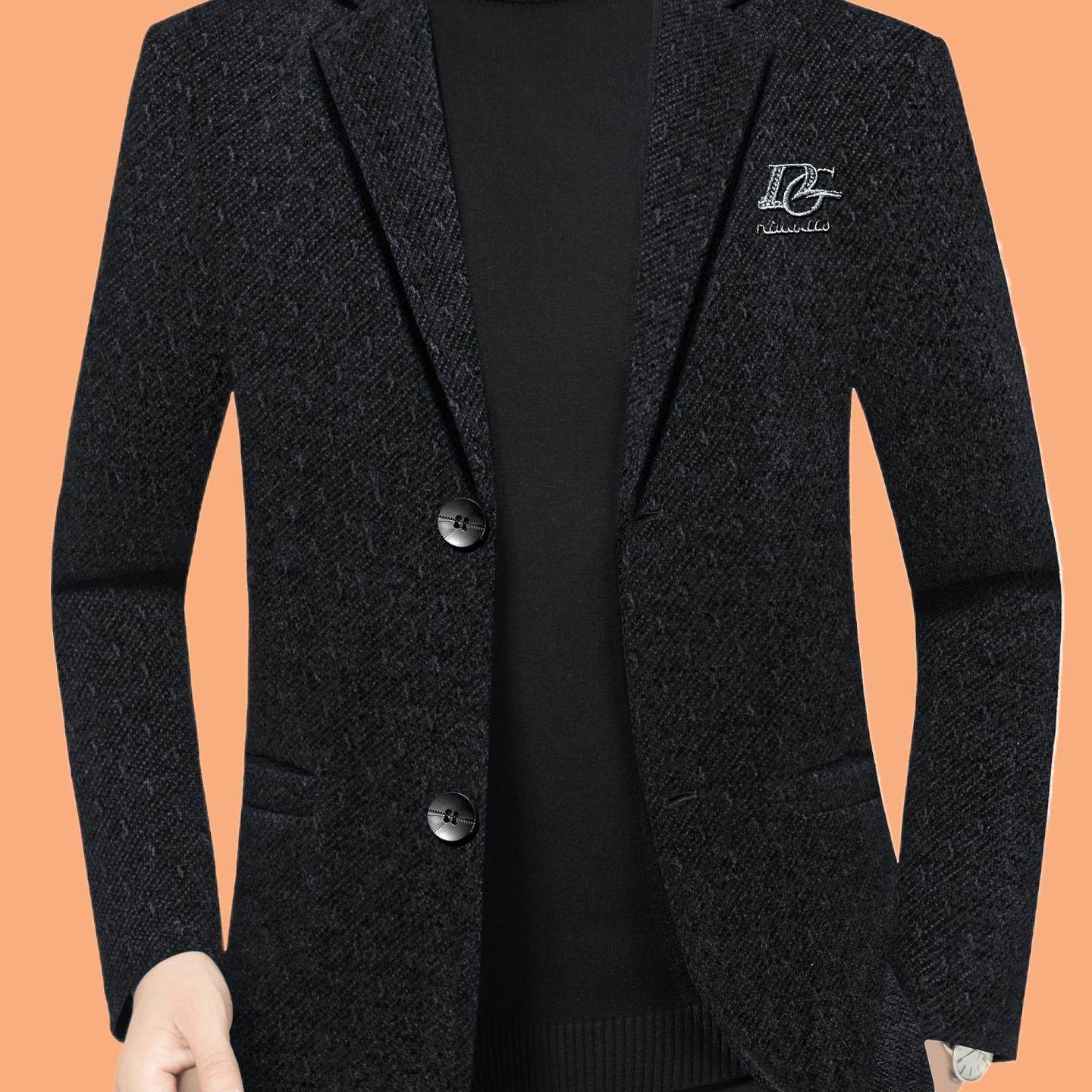 冬季加厚中男爸爸2025西装秋装秋新款西服年呢子领外套加绒休闲